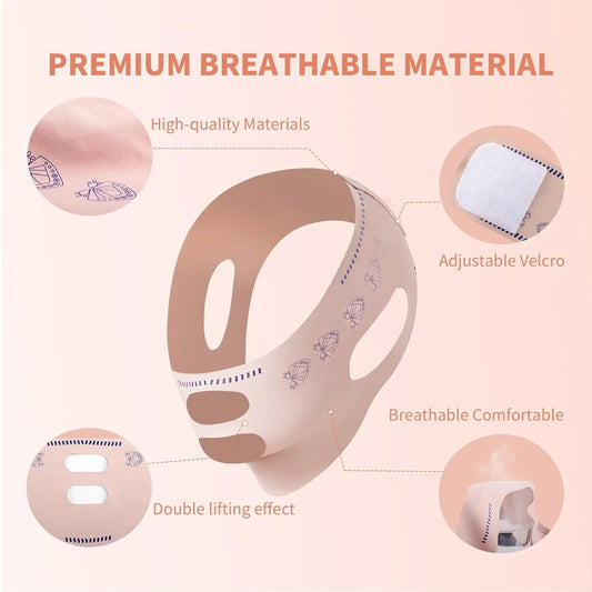 Face Slimming Mask For Double Chin Breathable V Shape Lifting Belt .