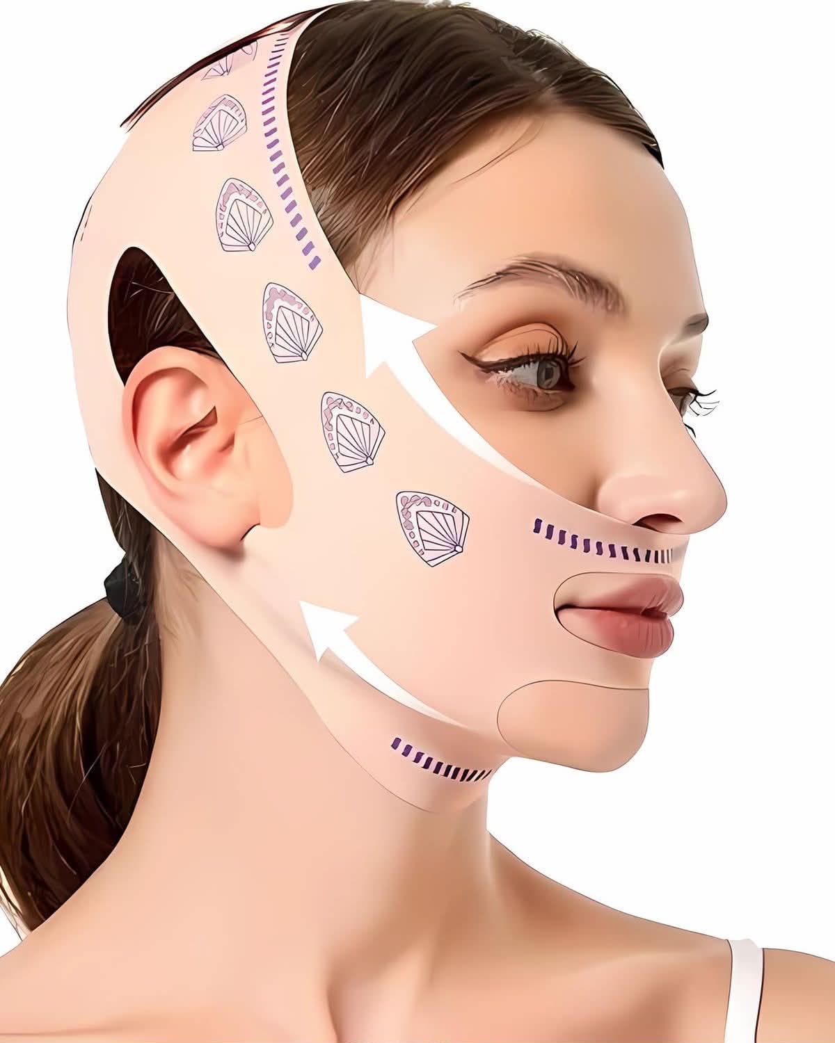 Face Slimming Mask For Double Chin Breathable V Shape Lifting Belt .